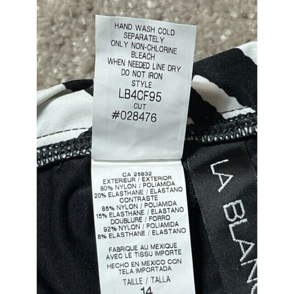 La Blanca Bikini Bottom 14 Swim Resort Coastal Chic Abstract Wave Ruched Classic - Picture 7 of 9